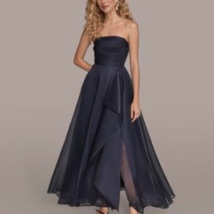 Women's Ruched Strapless Gown