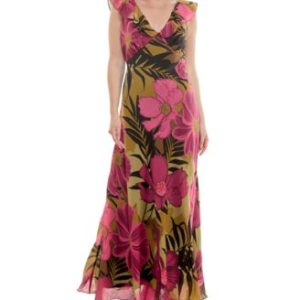 Women's Ruffled Sleeveless A-Line Dress