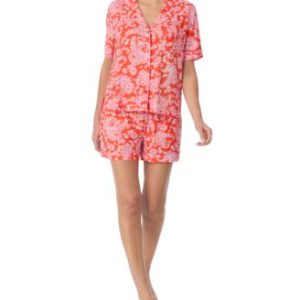 Women's Short-Sleeve Shirt & Boxer PJ Set