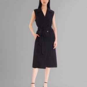 Women's Sleeveless A-line Jacket Dress