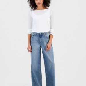 Women's Studded Wide-Leg Jeans, 24P-28W, Mivy's Exclusive