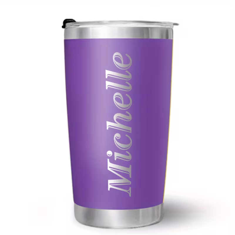 Personalized Engraved 20oz Insulated Tumbler - Double-Wall 304 Stainless Steel Coffee Cup with Lid, Ideal Custom Gift for Men & Women, Perfect for Christmas & Valentine'S Day