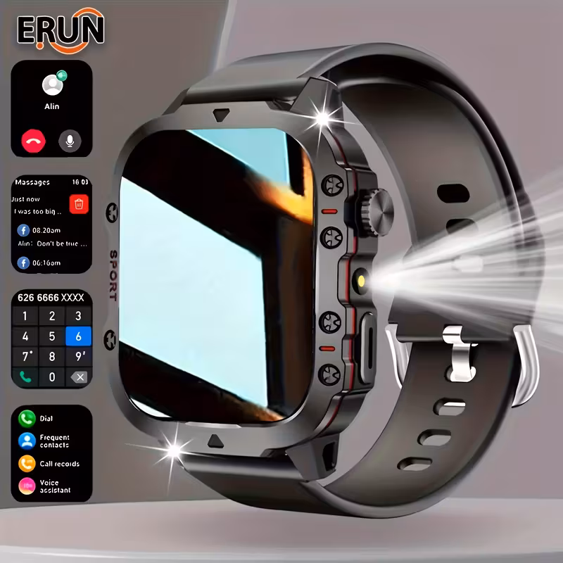 Unisex Smart Watch | Wireless Call & SMS, Multi-Sport Modes, Remote Camera Control, Health Tracking, Full Touchscreen, Compatible with Apple & Android, USB Charging