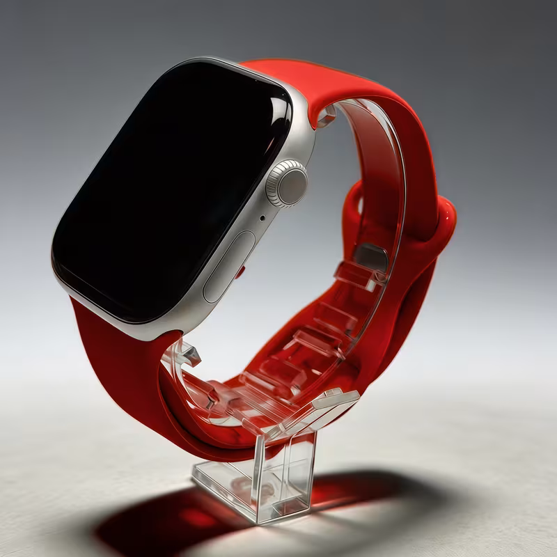 Compatible for Apple Watch 38mm/40mm/41mm/42mm/44mm/45mm/46mm/49mm & All Models (Series 6/7/8/9/10/11, SE, SE2, SE3, Ultra 2/3) - Premium Silicone Sport Watch with Expandable Buckle, - Unisex Strap Compatible for Swimming, Gym, Travel, Gift for &