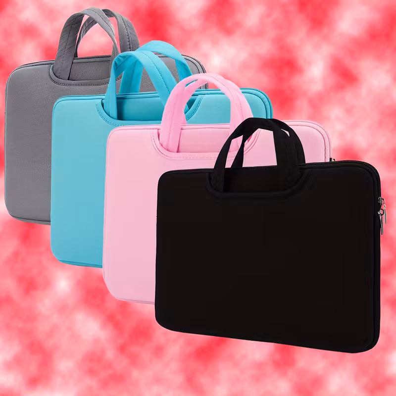 Laptop Bag | Polyester Computer Backpack with Front and Rear Pockets for Mouse and Power Adapter, Suitable for Various Brands of Laptops (11", 12", 13", 14", 15.6", 16", 17") | Lightweight, TSA-Compliant, Available in Pink, Grey