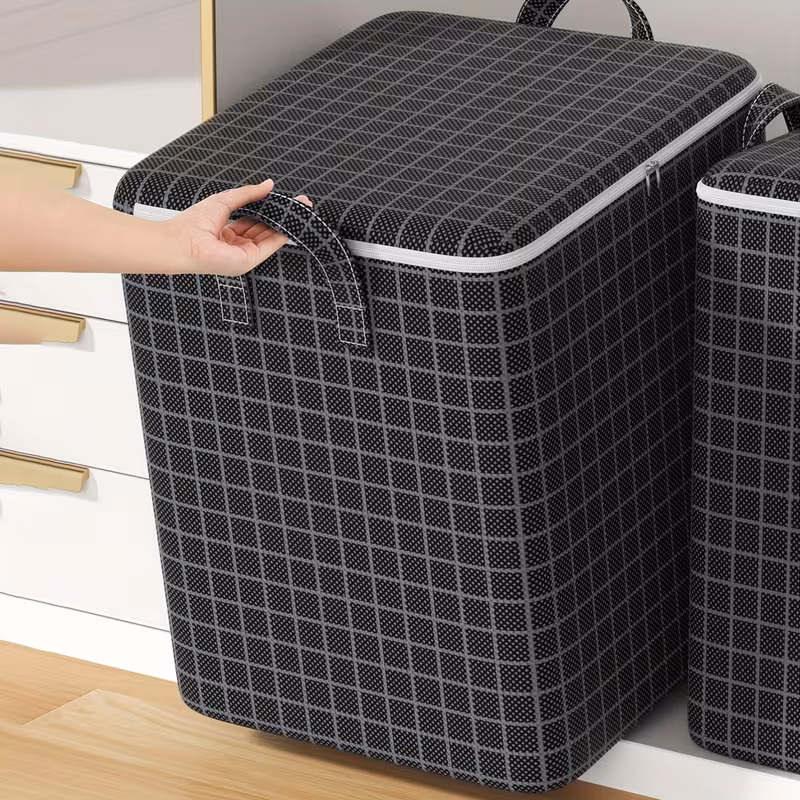 1pc Large Capacity Storage Bag for Home Use, Foldable Storage Bag for Quilts And Blankets, Made of Non-Woven Fabric, Suitable for Moving And Packing, Can Be Used for Storing Clothes, Toys, Comforters, Books, And More.